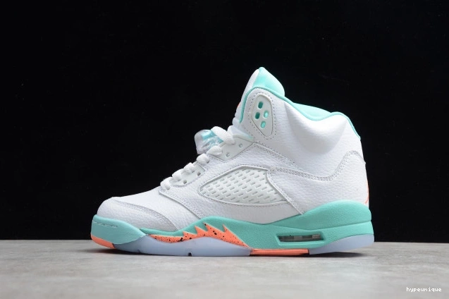 HYPE 440892-100 Light GS Air Jordan 5 Aqua 0701